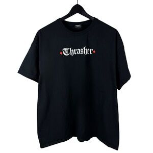 Mens Thrasher Magazine Skateboard Streetwear Logo Graphic Shirt Size XL